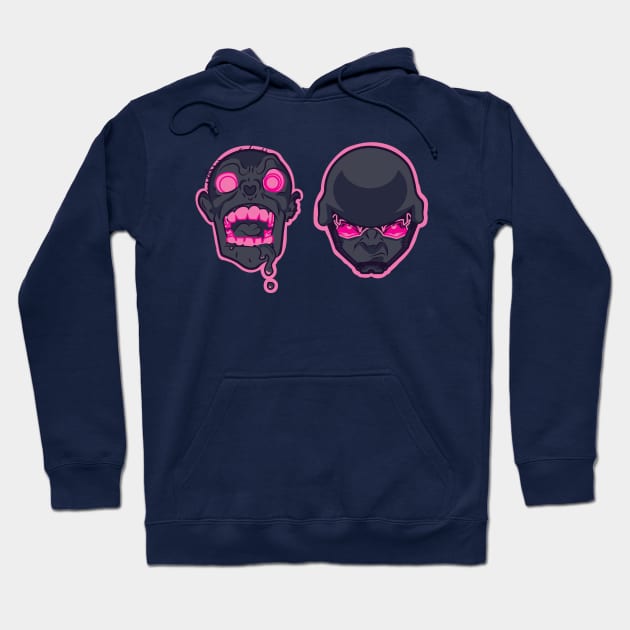 Zambie and Helmet Head Hoodie by TheSneakyPeach